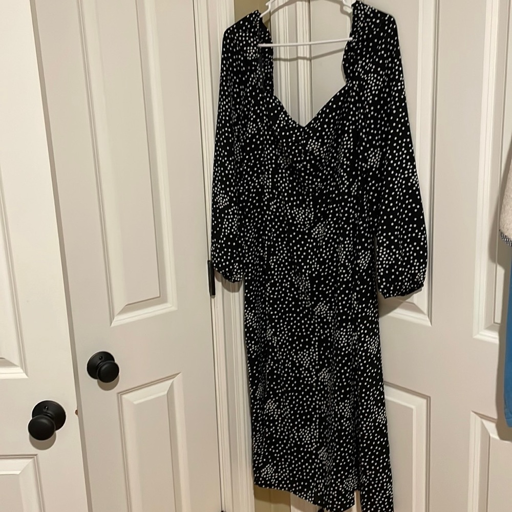 Polka dot midi dress